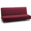 FAVERTI® Copridivano elasticizzato per divano letto a tre posti, modello reale, bordeaux, copridivano per letto universale, protezione di qualità in tessuto jacquard al tatto di cotone