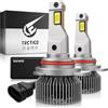 TECTICO Hir2 9012 Lampadine Fari LED 12V 80W 12000LM Ultra Luce 6000K Bianco Xenon Canbus Kit di Aggiornamento Auto Perfetto, 2 Lampade