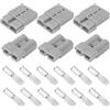 2 Pezzi Connettori Rapidi per Cavi della Batteria 50A 6 AWG,Collegamento e Scollegamento Veloce, Adatti per Cavi da 12-6 AWG e Tensione 12-36V - Include Manico e Coperchio Antipolvere