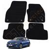 Connected Essentials Tappetini Auto su Misura per Volkswagen VW Polo MK6 2018-2021, Set di 4 tappetini Neri con Bordo Nero con 4 Clip di Sicurezza