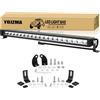 YOJZMA Barra LED sottile da 23 pollici 58cm 60W, singola riga, fasciamo spot 6000 lumen, con connettore DT, luce da lavoro per veicoli offroad, camion, pickup, auto, SUV, ATV, UTV, 4x4, barche