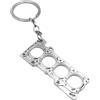 JNNJ Auto-Portachiavi Ciondolos Accessori Auto, Portachiavi Lega Zinco Auto, Ciondolo Portachiavi-Auto Lega Zinco, Ciondolo Portachiavi Auto Universal, Ciondolo Portachiavi Guarnizione Motore(Bianco)