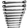 Capri Tools CP11950-10MPK - Set di chiavi a doppia scatola con offset profondo a 75 gradi, 6-24 mm, metriche, 10 pezzi, con custodia in tela resistente