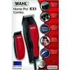 WAHL Home Pro 100 Combo Kit Tagliacapelli Elettrico Con Filo E Mini Regolatrice A Batteria Aa. Lame Di Precisione In Acciaio, 8 Pettini Guida (3-25 Mm)