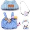 A.S.Marelis Vestiti di peluche per 17cm bambola, Vestiti per Bambole di Peluche, Costumi per Bambole Stile Adatto per Bambole di 1/2/3 Generazione (Blu)