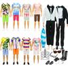 YITULOU 26 vestiti per bambole compatibili con Ken Abbigliamento e accessori, 1 set di vestiti, 5 vestiti per il tempo libero, 5 pantaloni, 12 scarpe, 5 ripiani per vestiti, 1 casco, 1 cuscinetto