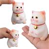BOXOB Morbido Giocattolo da Spremere a Forma di Gatto per Bambini e Adulti, Squishy Taba Carino Gatto con Campanellino Antistress Giocattolo da Schiacciare Regalo Sensoriale per Divertimento