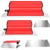 GBKDQQ Spatola per superfici professionale, 40 cm + 25 cm, in acciaio inox con lama intercambiabile (0,3 mm), spatola per pareti e soffitti, strumento per intonacare, spatola flessibile, impugnatura