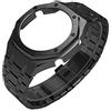 ROUHO Sostituzione Kit orologio cinturino cassa metallo Accessori della lunetta cinturino orologio metallo per Casio G-Shock GA2100/GA-2110-Nero