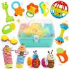 Wootoyz 14 Pezzi Sonaglio Neonato 0-12 Mesi, Giochi Neonato 0 3 6 9 12 Mesi Giochi Dentizione Neonati Giochi 0-3-6-9-12 Mesi Regalo per 0-9 Mesi Montessori Giocattoli 0-12 Mesi Giochi Sensoriali per Neonati