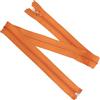 Aerzetix - Set di 5 Cerniere Lampo a Spirale N°5 70cm separabili con cursore - in Metallo Nylon Poliestere - Colore Arancione - per Cucito Artigianato creazioni Tessili