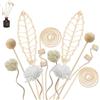 SIXHAOBU 20 Bastoncini per diffusore di Legno in Rattan,Bastoncini in Rattan Naturale,diffusore di Profumo e Bastoncini, 6 Forme, Bastoncini profumati per la casa, L'Ufficio, l'hotel e la Spa