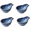 Arefen Ceramica blu salsa tazze di salsa di soia piatto piatto di pizzico ciotole di immersione salsa piatto ciotole salsa ciotole ciotole piccole ciotola per barbecue e altre feste cene a casa Set di 4