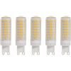 HUAMu Lampadina LED G9, luce bianca calda, 10 W, 3000 K, 95 LED, 1000 lumen, AC220 - 240 V, tradizionale lampadina alogena da 100 W, equivalente a 360°, non dimmerabile, 5 pezzi
