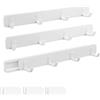 MYLERCT Appendi Strofinacci Cucina,MYLERCT 3 Pezzi Gancio Adesivo,Portata massima 2 kg Appendiabiti dal Design Retrattile, Bianco Ganci Adesivi Bagno, Adatto per Cucina, Bagno, Porta