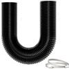 Yrichtra Tubo Flessibile Ventilazione Ø150mm x 3m, 5 Strati Resistenti, Isolamento Termico, Riduzione Rumore, Tagliabile, con Fascette, per Cappa Cucina, Canalizzazione Aria e Ventilazione, Nero