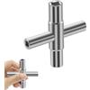 Lihetymg Chiave quadra a 4 vie Utilities chiave 6,5 mm universale quadrata sfiato armadio scatola elettrica gas acqua contatore
