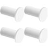 SAYAYO Ganci Accappatoio Bagno Bianco Ganci Appendiabiti in Acciaio Inox, Grande Gancio Rotondi da Parete, Appendi Strofinacci Cucina Parete Appendi Accappatoio Bagno, 4 Pezzi, 45 mm