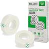 FADII Magic Tape, 2 rotoli di ricambio, 19 mm x 33 m, multiuso, trasparenti, invisibili, strisce adesive per casa, ufficio, riparazione di documenti, confezioni regalo, etichettatura e sigillatura