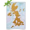 Maps International Mappa Regno Unito grattare e idee regalo - 42 x 59 cm - Maps International - Da più di 50 anni nel settore delle mappe - Dettagli cartografici che mostrano i confini di stati e regioni