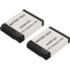 Denash Sostituzione AHDBT 001 Batteria 3.7 V 1100Mah Li Ion -kku per la Telecamera Sportiva, 2 X Batteria della Fotocamera