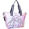 mybagstory Borsa da donna grande capacità - borsa per lo shopping leggera e impermeabile - poliestere resistente - borsa da spiaggia - shopping giornaliero - con cinghie e tracolla rimovibile, Stitch