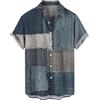 Generic Polo Elegante Uomo T Shirt Donna Regular Fit Camicia Hawaiana Stampe Camicia Uomo Bianca Magliette Uomo Manica Corta Camicie da Uomo Casual Blu 4XL
