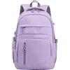 Luckywaqng Versione coreana di nylon panno zaino scuola ragazza semplice grande capacità scuola elementare zaino moda femminile campus junior scuola zaino zaini donna (viola, taglia unica), Lilla,