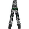 buckle-down tracolla per chitarra 34-60 black/white