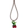 Generic Collana Girocollo magnetica con ciondolo (Dorata con ciliegia)
