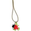 Generic Collana Girocollo magnetica con ciondolo (Dorata con pesciolino turchese)