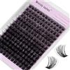 WENDY LASHES Ciuffetti Ciglia Finte D-Curl Style-B Soft Cluster lashes | Extension Ciglia Individuali Naturali Riusabile DIY Lash Extension a Casa 10-18mm Mixed