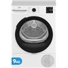 Beko BMTAM93EB - Asciugatrice a Libera Installazione 9 Kg, Classe D, 15 Programmi, Motore Garantito 10 Anni, Display Digitale, Bianco con Oblò Nero, 84.6 x 59.8 x 60.7 (AxLxP)