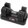EnterSports Manubri regolabili da 18 kg, bilanciere regolabili e salvaspazio, manubrio regolabile con impugnatura antiscivolo, 5 livelli di peso da 2 a 18 kg, set di manubri da lavoro 5 in 1, peso da