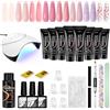 VANREESA Kit Unghie Gel Completo, 8 Colori 15ml Kit Ricostruzione Unghie, Set Unghie Gel Ricostruzione con 36W U V Lampada, Base e Top Coat, Strumenti per Nail Art, Regali per Principiante