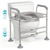 SOONHUA Rialzo wc per anziani, Comoda wc alzawater per anziani, Rialzo per sedile WC con regolabile in altezza, per anziani, disabili, donne incinte