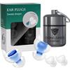 DONGSHEN Tappi per le orecchie per dormire, tappi per le orecchie in silicone, 25 dB, morbidi e riutilizzabili, 4 accessori in S/L in 2 misure (S,M) anche per notte, concerti, viaggi, lavoro