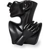 KatoonX Scultura creativa nera della testa del vaso del viso della statua greca di ceramica per la decorazione domestica