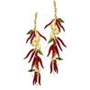 Flair Flower Chili/aglio, ghirlanda da appendere, in plastica, realistica, per la decorazione dell'aglio, catena di peperoncino, decorazione per alimenti, set da 2 pezzi
