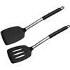 Elalove Set di 2 Spatole Cucina, Spatole in Silicone, Utensili Cucina Resistenti al Calore, Spatola Silicone Cucina Antiaderente per Paletta, Pancake