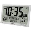 techno line Technoline WS8113 - Orologio da parete digitale moderno, radio, con indicatore della temperatura interna ed esterna