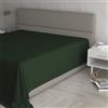Italian Bed Linen Lenzuolo Sopra MAX COLOR Matrimoniale Maxi 270x300 cm, 100% Cotone Made in Italy - Lenzuola Letto Matrimoniale Maxi in Tinta Unita - VERDE OLIVA