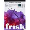 Frisk - Blocco di carta per acquerello, 300 g/m², 12 fogli, formato A5, colore: Bianco