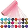 Trimming Shop 25m X 29cm Neve in Pura Organza Rotoli Bambino Rosa con Glitter Tessuto - Perfetto Come Natale, Matrimonio O Festa Decorazioni