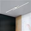 TZSMUM LED Lungo Plafoniera con Telecomando Lampada da Soffitto 2700K-6500K Dimmerabile Plafoniere Alluminio + Ferro Interno Moderno Decorativo per Soggiorno Camera da Letto (Bianco,120cm)