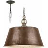LOBERON® Lampada a sospensione Chatte, Ferro, A/Ø ca. 44/50 cm, marrone antico