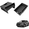 Coleya Vano Portaoggetti per Bracciolo e Console Centrale Compatibile con Audi Q3 F3 2019-2024, Scatola del Console Centrale con Tappetino Nero, Organizer per Braccioli con Tappetino Nero