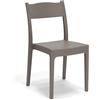 REDÒKASA Sedia in polipropilene VESTA, impilabile, resistente ai raggi UV, design moderno, ideale per sala da pranzo, cucina, sala d'attesa, bar, ristoranti o giardino (Tortora, 1)