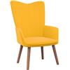 Generic Poltrona Relax Giallo Senape in Velluto (8 kg)-Mobili