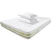 MUUN Materasso 120x190 Piazza E Mezza Con Memory Foam, Tecnologia AloeFeel, Alto 20 cm, 2 Cuscini Inclusi, Letto 120x190 Aloe Vera, Antiacaro Anallergico, OEKO-TEX, Arrotolato Sottovuoto, Garantito 20 Anni